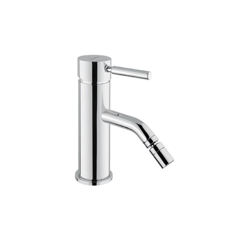 Miscelatore monocomando da bidet con canna fissa, senza scarico con flex inox.