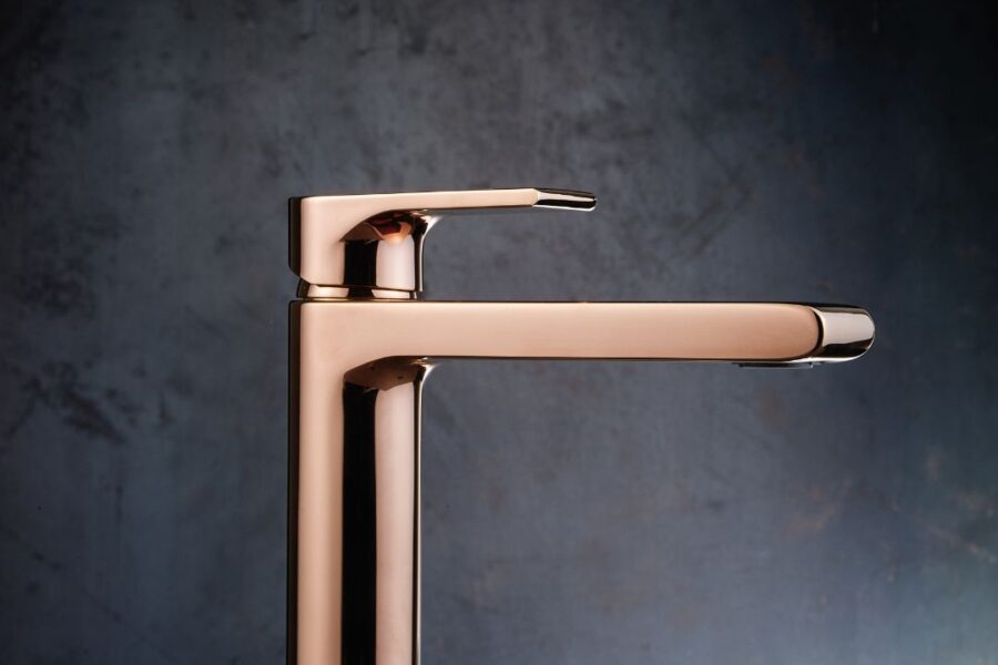 Rubinetto Bugnatese Serie Simple in finitura PVD rame lucido